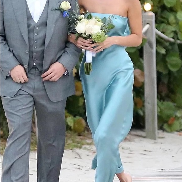 Bec + Bridge Moon Dance Strapless Maxi Dress Sea Spray - Picture 2 of 8